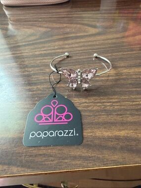 paparazzi Pink Crystal Butterfly Cuff Bracelet